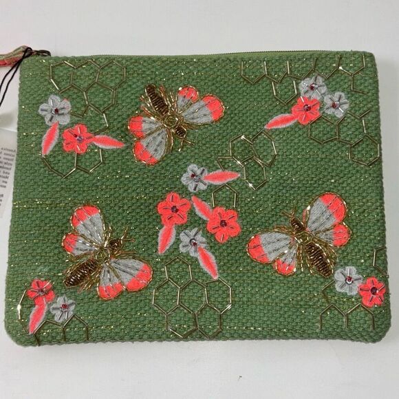 NWT America & Beyond Bee Olive Green bag/purse/wristlet - Picture 1 of 6